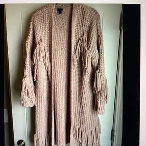 GILI long  Open cardigan, medium. Like new!